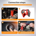 Jumper Cables Adapter for Milwaukee M12 12V Battery, 2FT 8AWG Portable Car Jump Starter Booster Cables, Automotive Emergency Power Tool for Car Truck SUV Jump Starting Using Tool (2FT 8AWG)