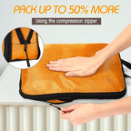 5 Pack Compression Packing Cubes for Travel Space Saving Cubes Luggage Organizer for Suitcase(Apricot,S)