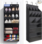 FENTEC 2 Pack Over the Door Shoe Organizer, Hanging Shoe Organizers with Large Pockets Shoe Holder Hanging Shoe Rack for Clos