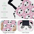 Lovely Panda Car Garbage Bag,Hearts Waterproof Small Car Trash Bag Hanging Back of Seat,Drawstring Hanging Car Trash Bag with Adjustable Buckle for Car Accessories