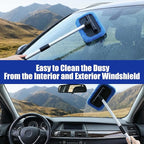 18PCS Windshield Cleaner Tool, Inside Car Window Cleaning Tool with 3 Window Tint Squeegee, 9 Microfiber Pads and 3 Spray Bottles for Car Windshield Window, Mirror, Glass Door