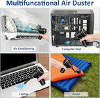 8Kpa Mini Handheld Vacuum Cleaner,120W High Power Cordless Car Vacuum, 2 in 1 Keyboard Vacuum & Air Duster with LED Light & M