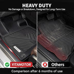 YITAMOTOR Floor Mats for Chevrolet Chevy Colorado Crew Cab 2023 2024 2025 2026 & GMC Canyon 2023 2024 2025 2026, Custom Fit All Weather Protection 1st & 2nd Row TPE Floor Liners, Pickup Accessories