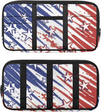 American Flag Style Tactical Sun Visor Organizer for Car and Truck,Card Sleeve Pocket with Multi-Pocket Zipper Adjustable Straps Patrol Car Storage