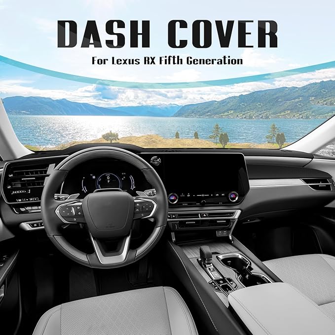 FIILINES Dash Cover for 2023-2025 Lexus RX RX350 RX350h RX500h, Dashboard Mat Accessories Dash Cover Sunshade Nonslip Mesh Pr