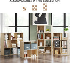 Signature Design by Ashley Piperton 3-Tier Floor Standing 6 Cube Organizer for Living Room, Wood, Works with 10.5" W x 10.5" 
