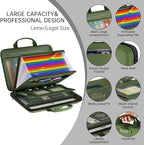 Fireproof File Organizer,Fireproof Document Box with Lock,Large 13 Pocket Expanding File Folder,Hard-Shell Portable Safe Stor
