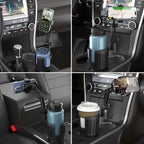 Wireless Car Charger Phone Mount Cup Holder, 3 in 1 15W Fast Charging Auto Clamping Cup Holder Expander for Car, Phone Holder
