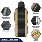 Skechers Men’s Seat Covers, Air-Cooled Memory Foam Car Seat Covers Front Seats, Airbag Compatible,Universal Fit for Most Cars