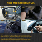 Dasbecan Left Driver Side Mirror Glass Compatible with Mazda CX-5 2017-2023 CX-9 2016-2023 with Heated Blind Spot Detection Convex Glass with Backing Plate Replaces TK71691G7 TK71-69-1G7