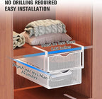 Underwear Drawer Organizer for Closet, Hanging Pull-Out Bra Sock Lingerie Storage Basket - Double-Layer Mesh Undergarment Org