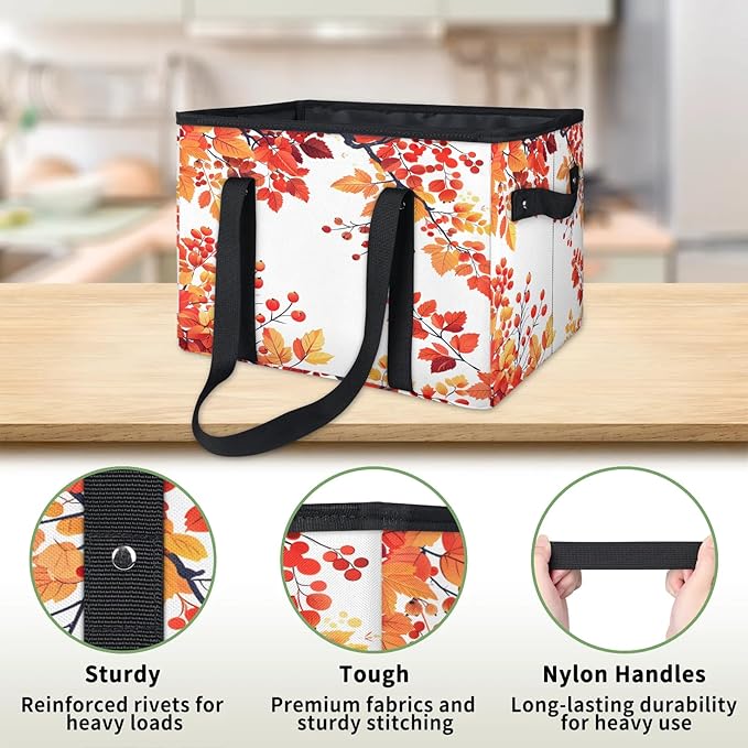 Reusable Grocery Bag, Foldable Large Shopping Tote Bag for Groceries Kitchen Picnic Car Trunk