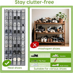 Unjumbly Over the Door Shoe Organizer with 40 Large Breathable Mesh Pockets, Space Saving Shoe Holder, Hanging Shoe Rack for 
