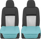 Motor Trend Seat Covers for Cars Trucks SUV, Faux Leather 2-Pack Mint Padded Car Seat Covers with Storage Pockets, Premium In