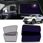 ZATOOTO Honda CRV Car Window Shades 4Pack | Clear for Safe Driving | Bluish-Purple for Passenger Comfort | UV Protection | Static Cling Side Window Sun Shade Blocker with Storage Bag | 2017-2022 |