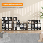 AWTATOS Cube Storage Closet Organizer Storage 12 Cube Shelves, Large and Small Cubes, DIY Portable Closet Clothes Storage She