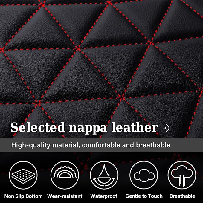 Coverado Seat Covers for Dodge Ram, Waterproof Front Car Seat Covers for Truck Compatible with 2002-2026 Dodge Ram 1500 2500 