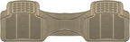 FH Group Car Floor Mats - Heavy-Duty Rubber Floor Mats for Cars, Universal Fit Rear Set, Trimmable Automotive Floor Mats, ClimaProof Floor Mats For Most Sedan, SUV, Truck Floor Mats Beige