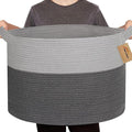 MEGASKET Extra Large Rope Basket, XXXL Woven Storage Basket, Large Blanket Storage for Living Room, Kids Room Toy Organizer B