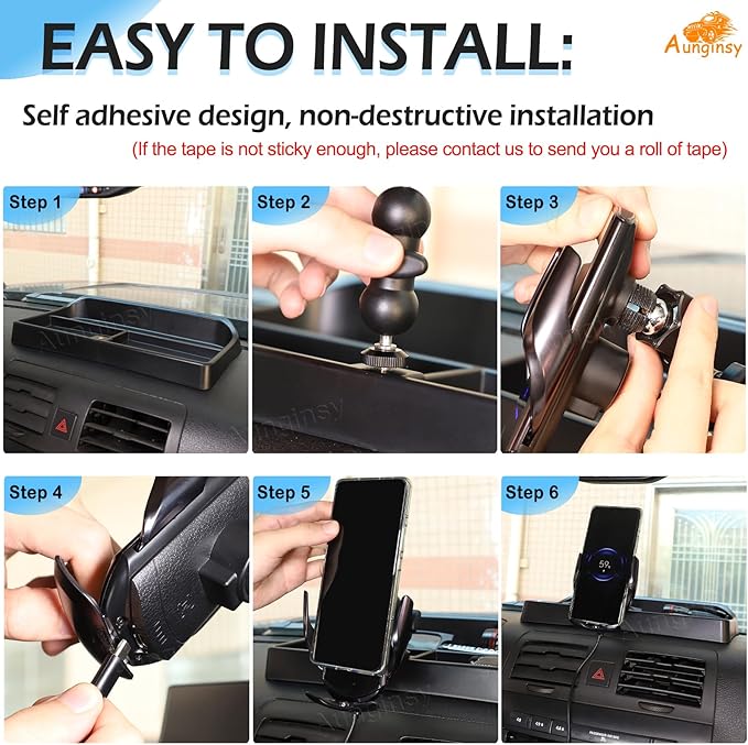 Aunginsy Center Console Dash Storage Tray with Mobile Phone Holder Compatible with Hummer H3 2005-2009, Car Dashboard Multi-Functional Phone Mount Storage Box Dash Organizer Tray Insert Accessories