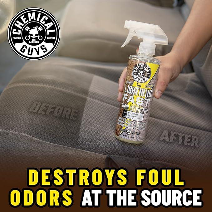 Chemical Guys Lightning Fast Carpet and Upholstery Stain Extractor, (Fabric, Upholstery, & Carpet), Safe for Cars, Home, Offi