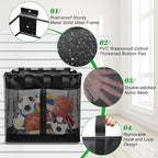 Large Slatwall Baskets, AHIER 2 Pack Collapsible Mesh Slatwall Organizer with Zipper, Hanging Slat Wall baskets High Capacity