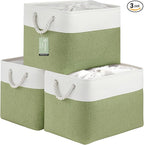 Large Storage Baskets- 16x12x12 inch Storage Bins for Shelves and Closet Organizing, Foldable Fabric Bin for Home Organizatio