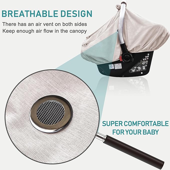 Waterproof Baby Car Seat Cover，YVMVDV Patented Cold Weather Carseat Cover for Babies,Infant Car Seat Cover Canopy for Boy Gir