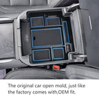 EDBETOS Center Console Organizer Tray for 2021-2026 Chevy Tahoe/Suburban and 21-2024 GMC Yukon Accessories, Fit Standard Console with Charging Socket Only, NOT for Power Sliding Console, Blue