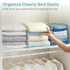 Vtopmart 4 Pack 12in Height Shelf Dividers for Closet Organization, Clear Plastic Closet Shelf Dividers of Upgrade 12in for M