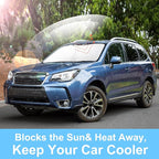 TINGLU Sun Shade for Subaru Forester 2014-2018 Accessories Windshield Sun Shade Window Shade UV Rays Protection Sun Visor Cover with Steering Wheel Sunshade Storage Bag