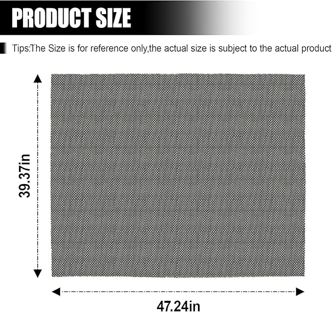 Car Roof Non-Slip Rug Pad, 47'' x 39.4'' Automotive Roof Carrier Bag Protective Mat, PVC Vehicle Cargo Bag Liner, Auto Roof Top Rack Accessories for Car, SUV, Truck and Home (Black)