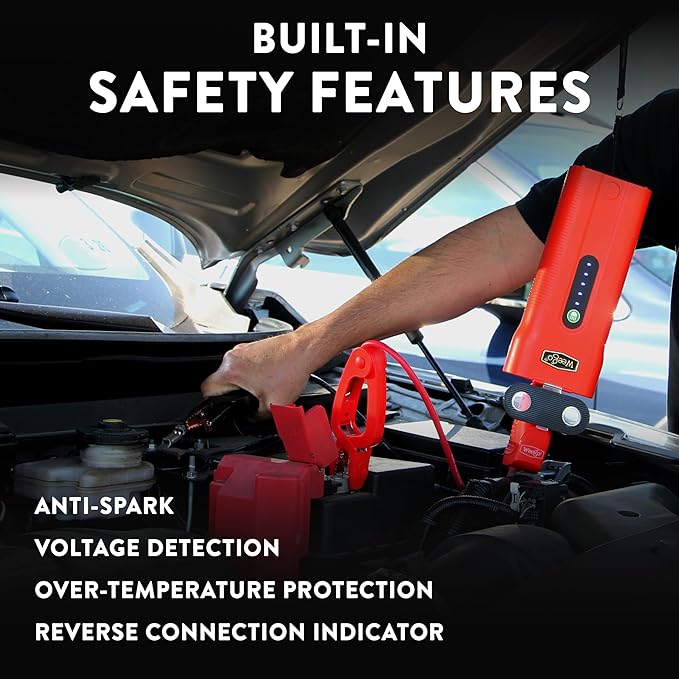 Weego 70: 2500A Self-Use 12V Lithium Car Battery Jump Starter - USA-Engineered Safe Replacement for Jumper Cables - Boat &