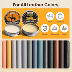 7 Pcs Leather Cleaner Boots Shoes Care Kit-3.52oz Saddle Soap for Leather Items Cleaning, 3.52oz Mink Oil for Shoes Polishing