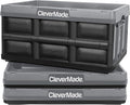 CleverMade Collapsible Storage Bins 32L 3 Pack – Heavy Duty Foldable Storage Bins with Built-In Handles for Garage Storage an
