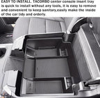 TACORBO Center Console Full Organizer Tray Compatible with Refreshed 2022-2023 2024 2025 Silverado/Sierra 1500,2024 2025 Chevy Silverado/GMC Sierra 2500HD 3500HD,Front Bucket Seats Only