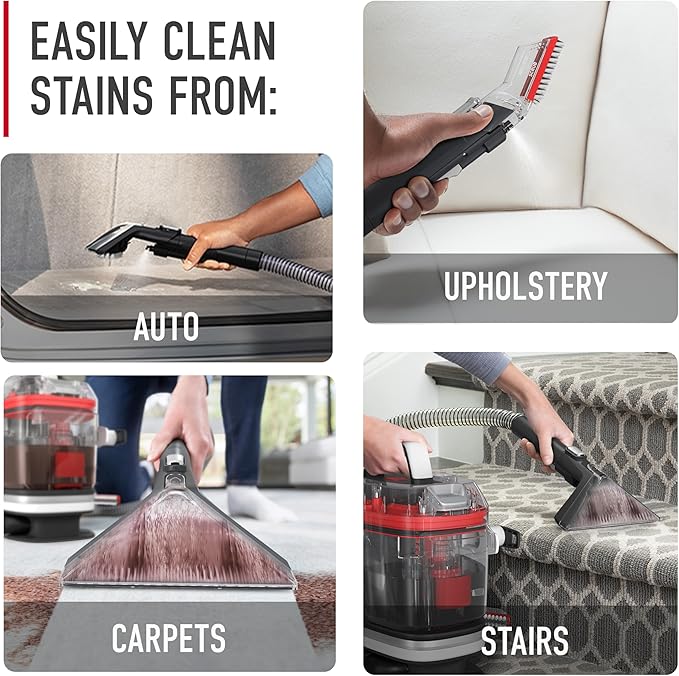 Hoover CleanSlate Plus Portable Carpet + Upholstery Spot Cleaner Machine, Powerful Suction with Versatile Tools, Pet Stain Re