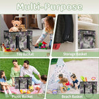 Reusable Grocery Bags Heavy Duty Shopping Bags Foldable Large Tote Bags with Long Handles & Hard Bottom