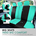 FH Group Car Seat Covers Full Set Cloth - Universal Fit,Automotive SeatCovers,Low Back Front SeatCovers,Airbag Compatible,Spl