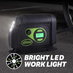Slime 40088 Tire Inflator, Portable Car Air Compressor, Inflate Right automatic shut off, with Digital 99 psi Display, Long Hose and LED Light, 12V, 6 min inflation