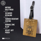Sigma Gamma Rho Sorority Paraphernalia - Official Vendor - Luggage Tags - Set of 2 - Greek Letters and Shield