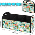 Flower Car Trunk Organizer Storage Box Collapsible Non-Slip Automotive Organizer Vehicle Organization