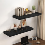 Dreamland 36" Floating Shelves for Wall, 12" Deep Thicker Black Floating Shelves, Wall-Mounted Shelves for Bedroom, Living Ro