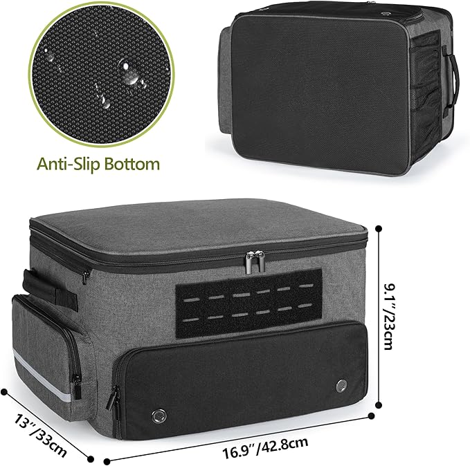 Golf Trunk Organizer Storage with Separate Compartment for 2 Pair Shoes Up to US Mens 16, Golf Car Locker Organizer for