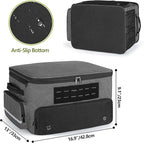 Golf Trunk Organizer Storage with Separate Compartment for 2 Pair Shoes Up to US Mens 16, Golf Car Locker Organizer for