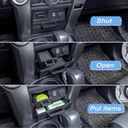 JKCOVER Upgrade 2PCS Center Console Storage Drawer Compatible with Toyota 4Runner 2014-2022 2023 2024 Accessories Cubbies Organizer Extra Storage(ABS Plastic)