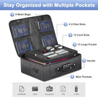 DEEGO Fireproof Document Organizer With Lock, Waterproof File Organizer for Important Document Folder, File Paper, Certificat
