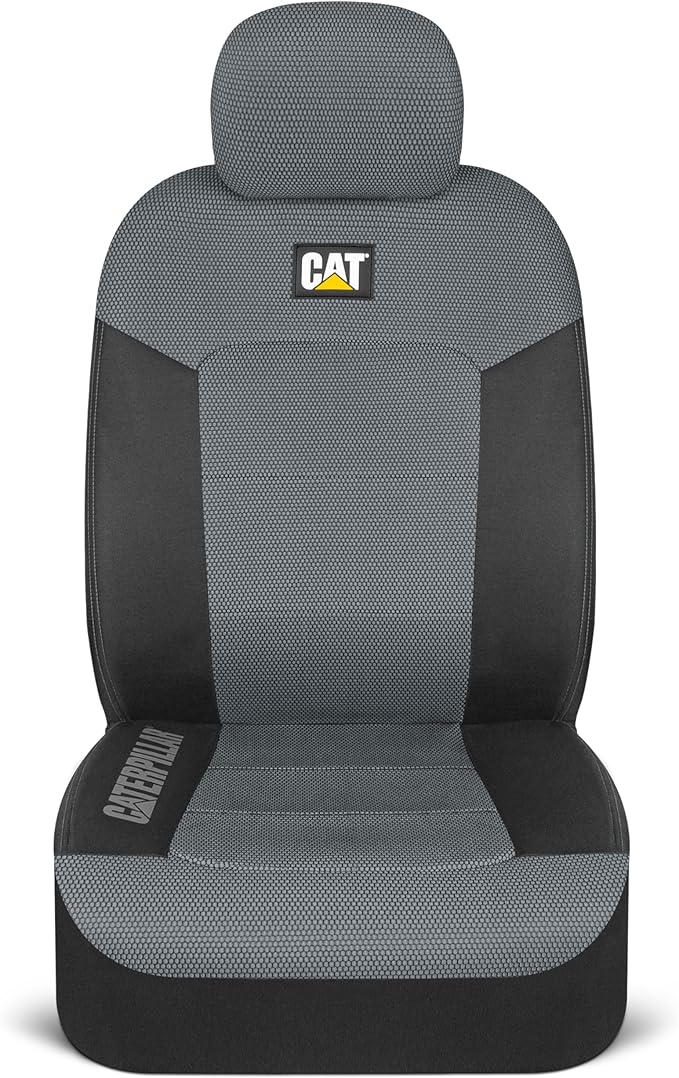 Cat MeshFlex Automotive Seat Covers for Cars Trucks and SUVs – Gray Car Seat Covers for Front Seats, Truck Seat Protectors wi