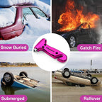 Car Safety Hammer, 3 in 1 Emergency Escape Tool with Window Breaker and Seat Belt Cutter, Window Glass Hammer, Road Trip Esse