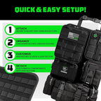Tactical Car Seat Organizer – Military-Grade Storage for SUV, Truck, & Car – Heavy Duty Seat Organizer with Multiple Pockets & Car Accessories for Maximum Organization - Black